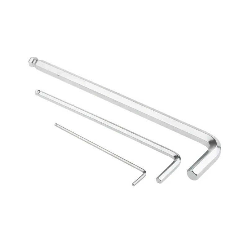 RS PRO 15 Piece L Metric Hex Key Set Hex Size 1.27 to 10 mm Chrome Finish S2 Steel 542-3509