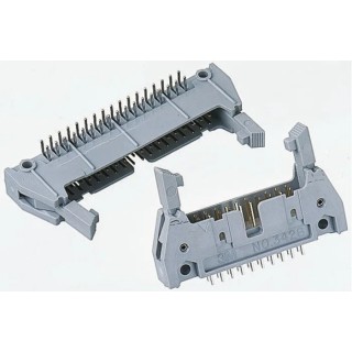 3M 3000 Series Right Angle Through Hole PCB Header, 14 Contact(s), 2.54 mm Pitch, 2 Row, Shrouded N3314-5302RB