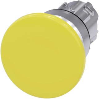 Siemens SIRIUS ACT Series Yellow Momentary Push Button Head 22mm Cutout IP69K IP67 IP66 3SU1050-1BD30-0AA0