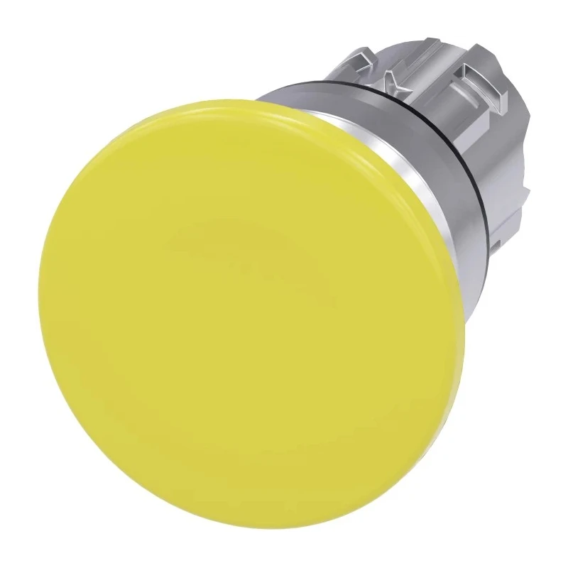 Siemens SIRIUS ACT Series Yellow Momentary Push Button Head 22mm Cutout IP69K IP67 IP66 3SU1050-1BD30-0AA0