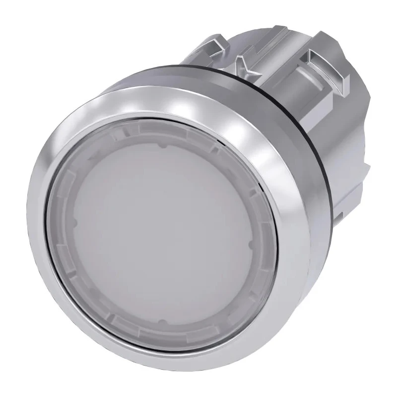 Siemens SIRIUS ACT Series White Latching Push Button Head 22 mm Cutout Plastic IP67 IP66 IP69K 3SU1051-0AA60-0AA0
