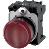 Siemens Panel Mount Red LED Indicator 110V AC 3A Round 22mm Cutout SIRIUS ACT 3SU1103-6AA20-1AA0