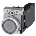 Siemens Illuminated Push Button Switch Momentary 22 mm Cutout SPDT White LED 3SU1152-0AB70-1FA0