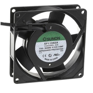 Sunon SF Series Ball Bearing AC Axial Fan, 115V AC, 12 W, 63 m³/h Airflow, 2850 RPM, 92x92x25 mm SF11592A/1092HBL.GN