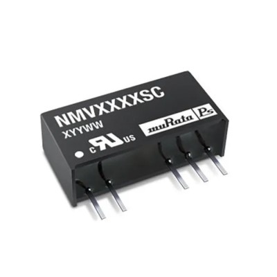 Murata Power Solutions Unregulated Isolated DC-DC Converter 5V DC Output, -5V DC Output, 100mA, 5.5V DC Max Input NMV0505SC