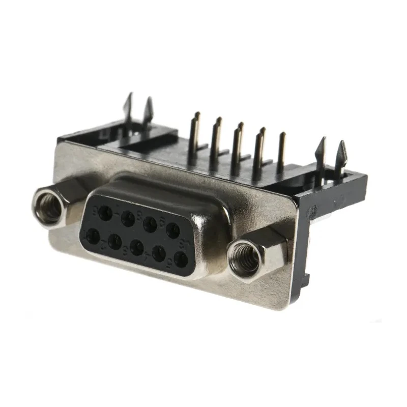 RS PRO 9 Way Right Angle 2.77 mm Pitch Through Hole D-Sub Connector, with 4 to 40 UNC Female 544-3957