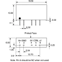 Murata Power Solutions 1W SIP Single Output Regulated Isolated DC/DC Converter Through Hole 5V DC, 100mA NMF1205SC