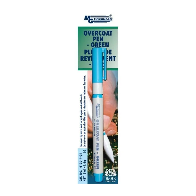 MG Chemicals Green Acrylic Conformal Coating Pen 5 ml, -65 °C to 125 °C Operating Temperature 419D-P-GR