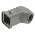 HARTING Han A Range Heavy Duty Power Connector Hood Die Cast Zinc Body, Side Cable Entry, PG11 Thread, 1 Lever 09200031640