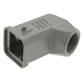 HARTING Han A Range Heavy Duty Power Connector Hood Die Cast Zinc Body, Side Cable Entry, PG11 Thread, 1 Lever 09200031640