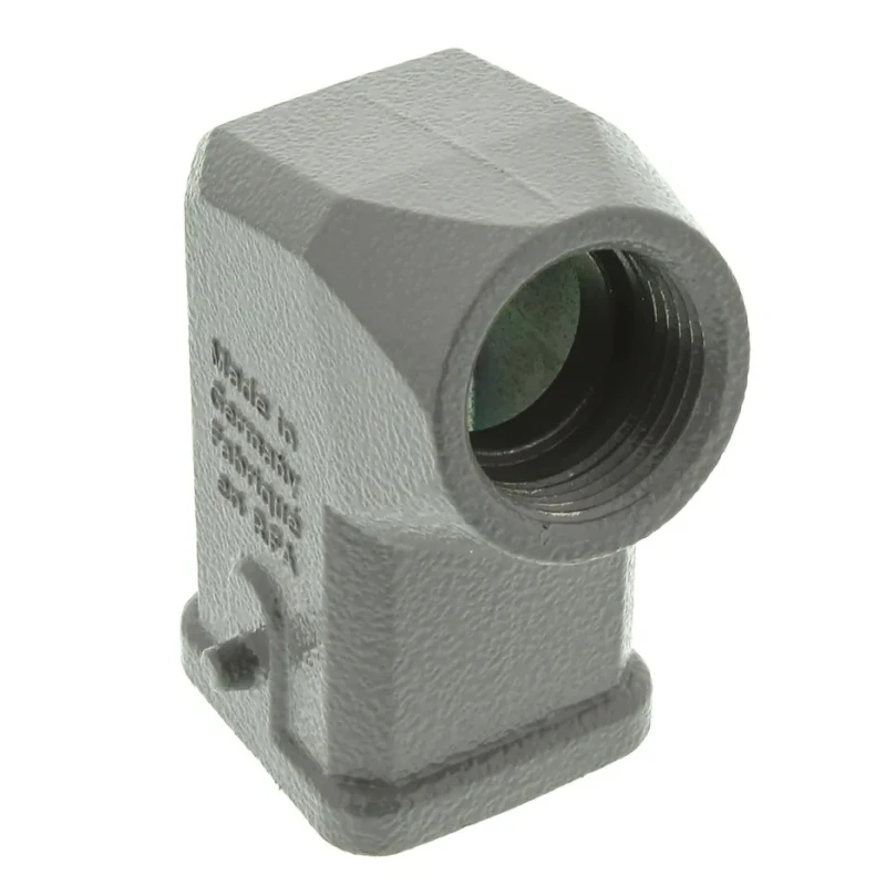 HARTING Han A Range Heavy Duty Power Connector Hood Die Cast Zinc Body, Side Cable Entry, PG11 Thread, 1 Lever 09200031640