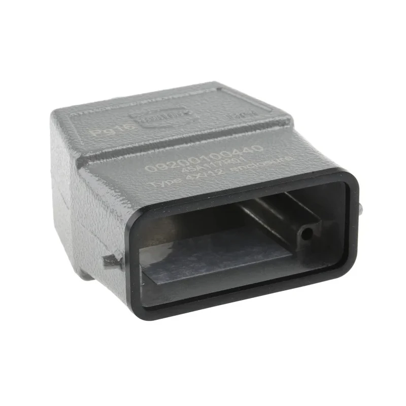 HARTING Han A Range Heavy Duty Power Connector Hood 10A 1 Lever Die Cast Aluminium IP65 09200100440