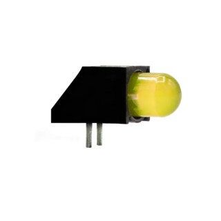 Dialight Yellow Right Angle PCB LED Indicator 5 mm (T-1 3/4), 1 LED, 2.7 V, Single Colour 550-1207F