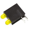 Dialight Yellow Right Angle PCB LED Indicator 3 mm (T-1), 2 LEDs 2.4 V Single Colour 553-0233-200F