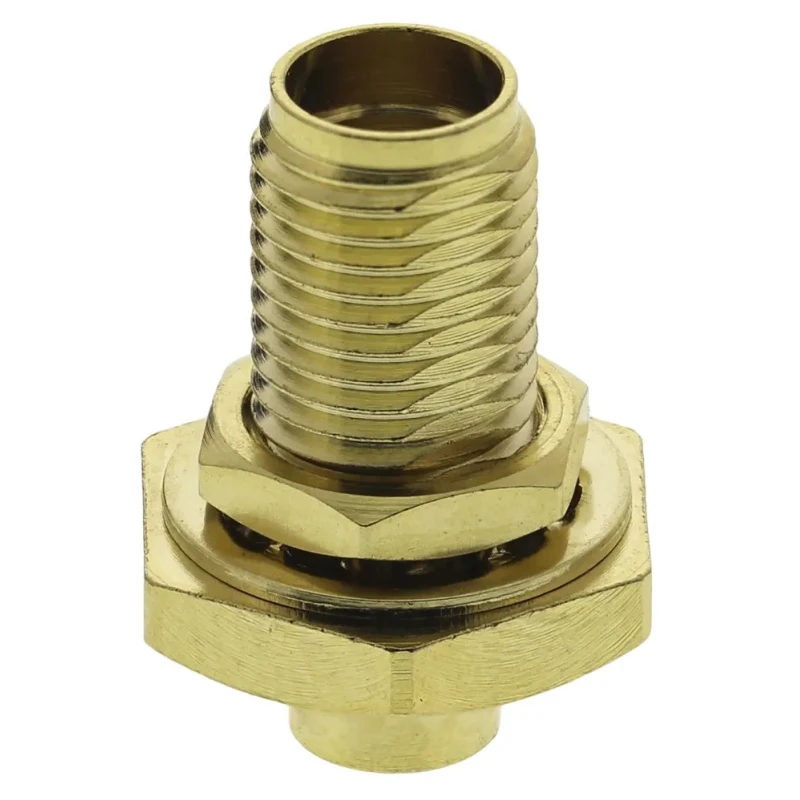 RS PRO SMA Series Coaxial Connector Panel Mount Female SMA, Straight Body Crimp 546-3147