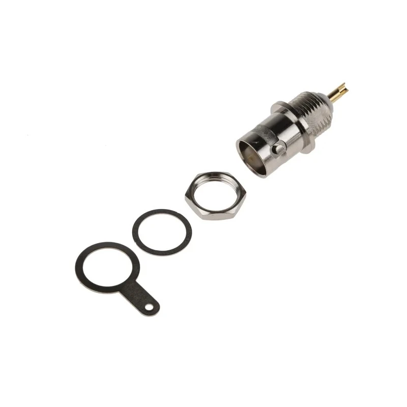 RS PRO BNC Series Coaxial Connector Panel Mount Female BNC, 50 Ω, Straight Body, Solder Termination 546-4897