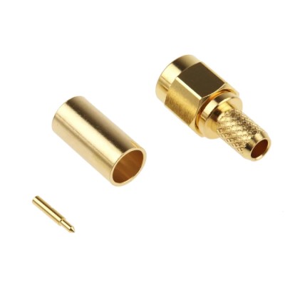 Telegartner RS PRO SMA Series Coaxial Connector Cable Male SMA 50 Ω Straight Body Crimp 12.4 GHz 500 V 165°C 546-3204