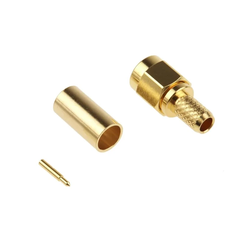 Telegartner RS PRO SMA Series Coaxial Connector Cable Male SMA 50 Ω Straight Body Crimp 12.4 GHz 500 V 165°C 546-3204