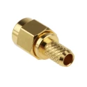 Telegartner RS PRO SMA Series Coaxial Connector Cable Male SMA 50 Ω Straight Body Crimp 12.4 GHz 500 V 165°C 546-3204