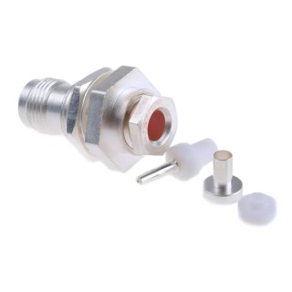 RS PRO TNC Series Coaxial Connector Bulkhead Mount Female TNC, 50 Ω, Straight Body Clamp 546-5222