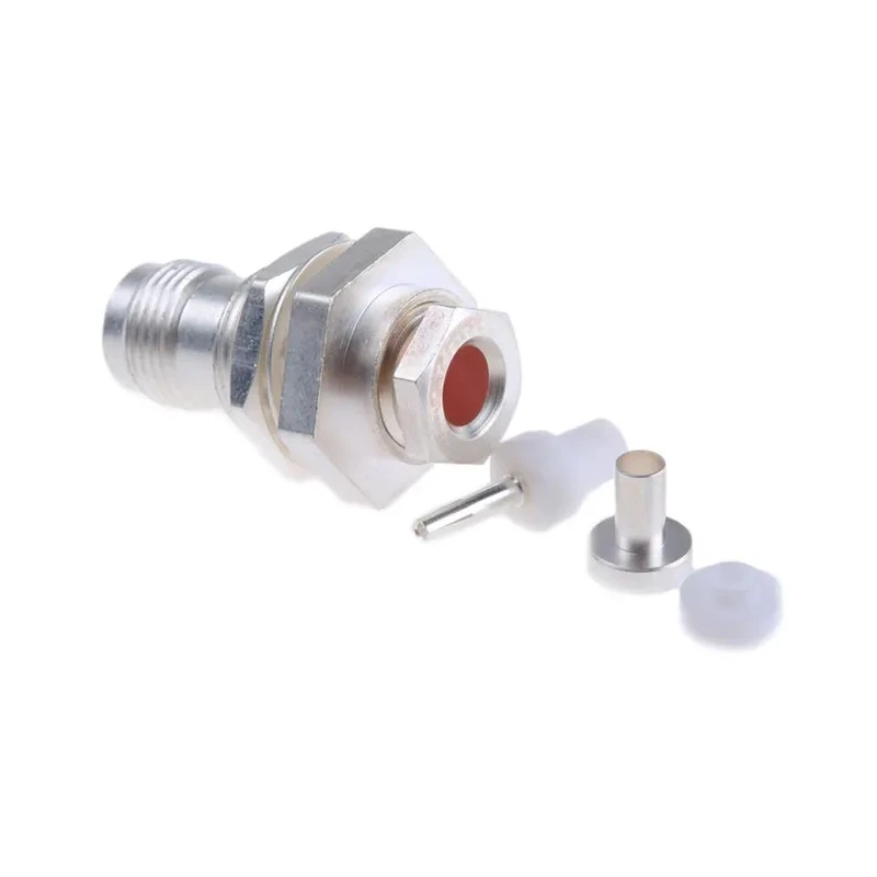 RS PRO TNC Series Coaxial Connector Bulkhead Mount Female TNC, 50 Ω, Straight Body Clamp 546-5222