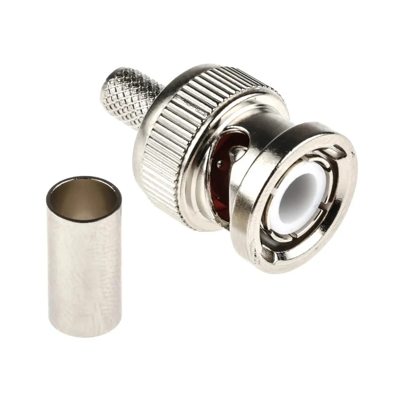 RS PRO BNC Series Coaxial Connector Cable Male BNC, 50 Ω, Straight Body Crimp 546-5036