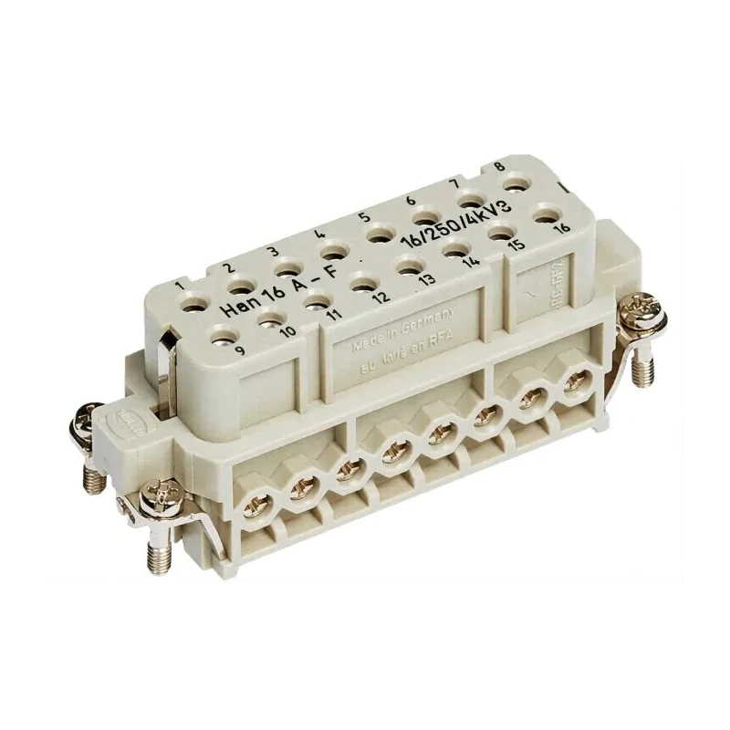 HARTING Heavy Duty Power Connector Insert 16A 600V Han A Series Female 16 Contacts 09200162812