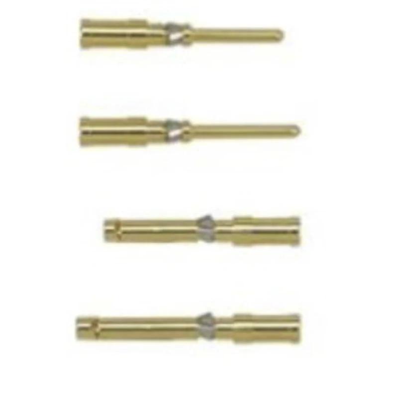 RS PRO Heavy Duty Power Connector Male Crimp Contact 1.5 mm 10A 500V Brass Gold Plating 181-1470