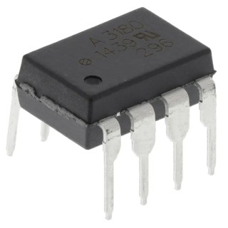 Broadcom DC Input Optocoupler Through Hole 8-Pin DIP HCPL-3180-000E