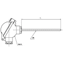 RS PRO PT100 Heavy Duty RTD Sensor 8 mm Diameter, 250 mm Length, 3 Wire, Class B Accuracy, 500 °C Max PT100