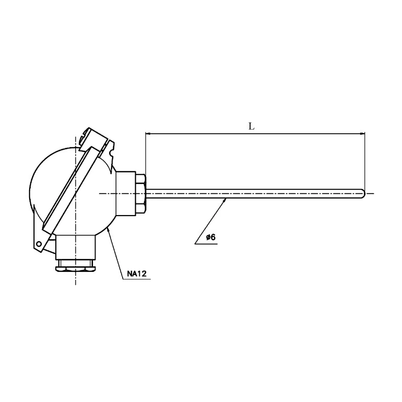 RS PRO PT100 Heavy Duty RTD Sensor 8 mm Diameter, 250 mm Length, 3 Wire, Class B Accuracy, 500 °C Max PT100