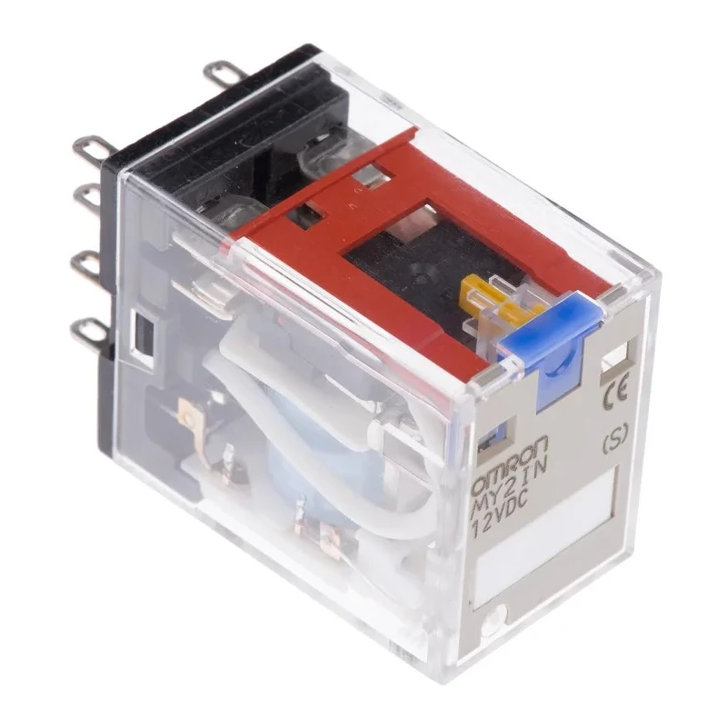 Omron DIN Rail Power Relay 12V DC Coil 10A Switching Current DPDT MY2IN DC12(S)