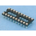 E-TEC 2.54 mm Pitch Vertical 14 Way Through Hole Turned Pin Open Frame DIL Socket, 1A LOP-314-S083-95