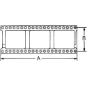 E-TEC 2.54 mm Pitch Vertical 22 Way Through Hole Turned Pin Open Frame DIL Socket 3A POS-422-S001-95 X30