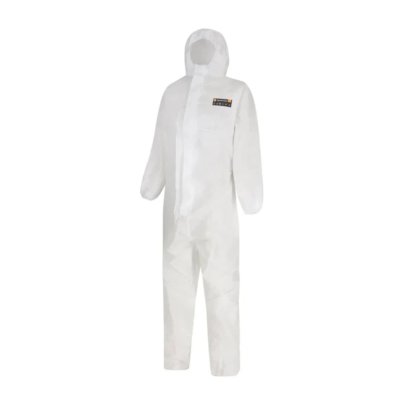 Skytec White Disposable Coverall Overall Size S Chest 90 to 98 cm Chemical Resistant PDS2B/HS200+/WH1