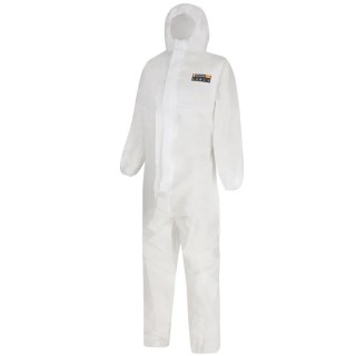 Skytec White Disposable Coverall Overall Chemical Resistant, Size XL, Chest 114 to 122 cm PDS2B/HS200C/WH4