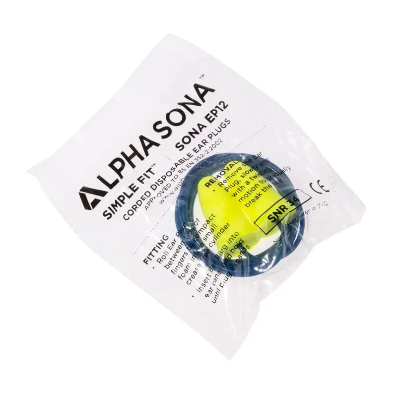 Skytec EP 12 Series Yellow Disposable Corded Ear Plugs, 34 dB SNR, 200 Pairs HPC/ALP/SOTAEP12