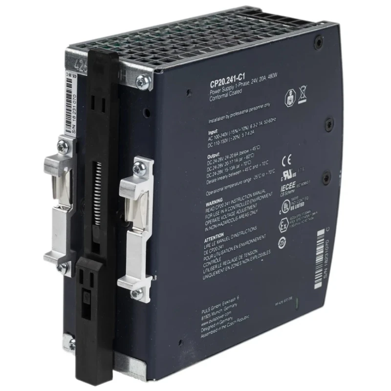 PULS CP DIN Rail Power Supply 1 Phase 24V DC, 20A Output, 480W Power, IP20, Czech Republic CP20.241-C1