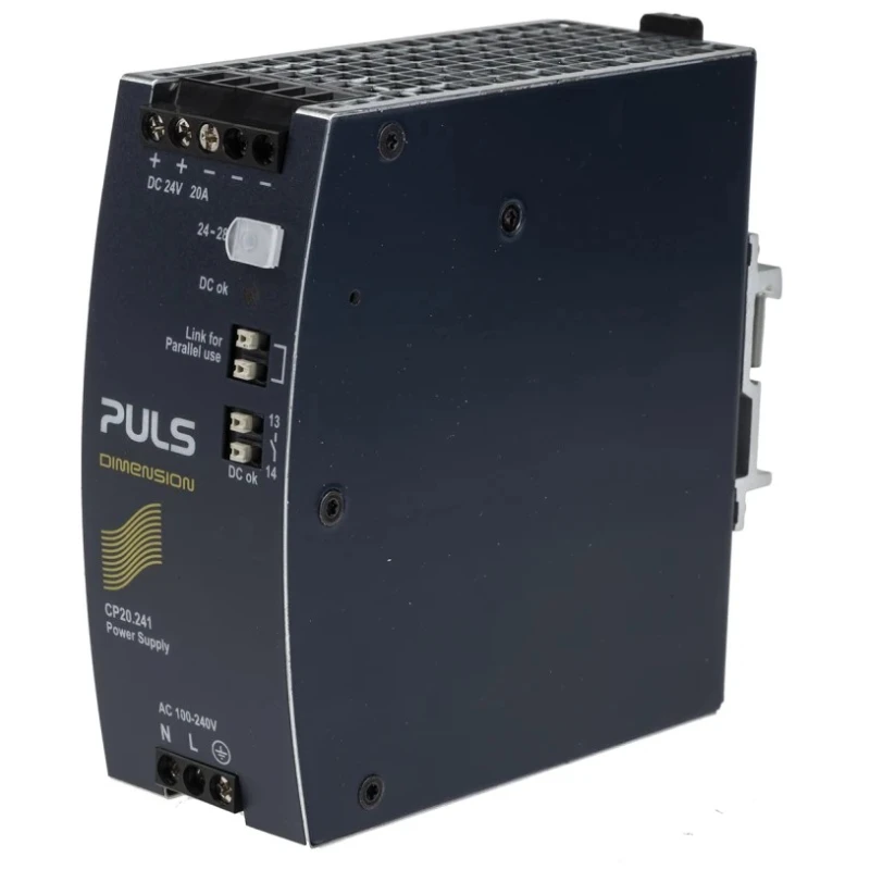 PULS CP DIN Rail Power Supply 1 Phase 24V DC, 20A Output, 480W Power, IP20, Czech Republic CP20.241-C1