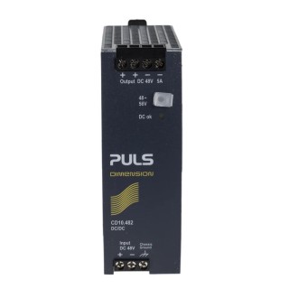 PULS Isolated DIN Rail DC/DC Converter 48V dc Output 5A 60V dc Input 240W High Efficiency CD10.482