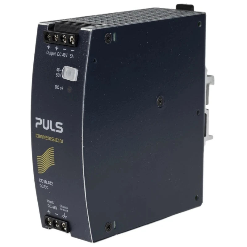 PULS Isolated DIN Rail DC/DC Converter 48V dc Output 5A 60V dc Input 240W High Efficiency CD10.482