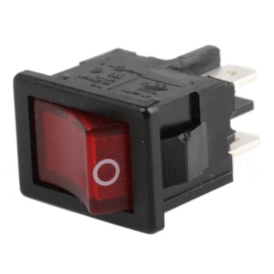 Marquardt Illuminated DPST On-Off Rocker Switch Panel 4A 250V ac Red Actuator 1855.1102