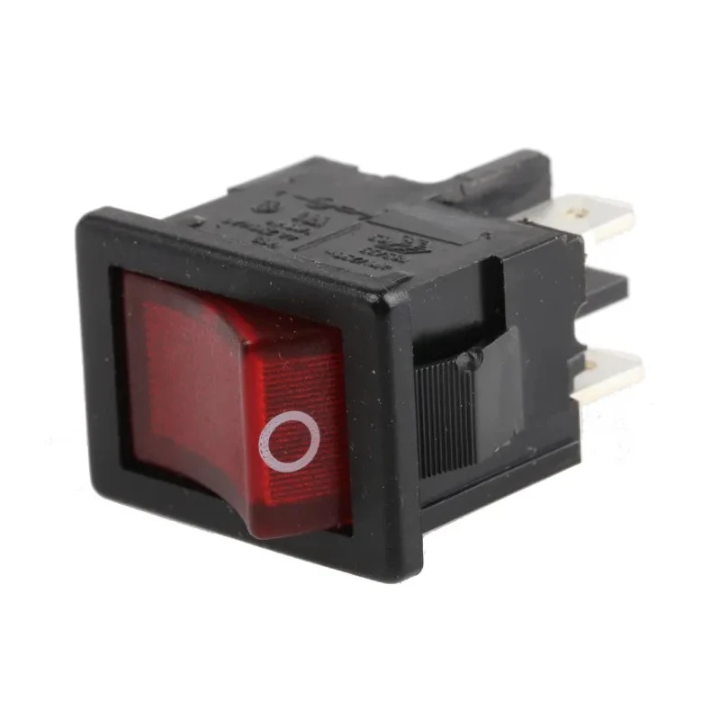 Marquardt Illuminated DPST On-Off Rocker Switch Panel 4A 250V ac Red Actuator 1855.1102