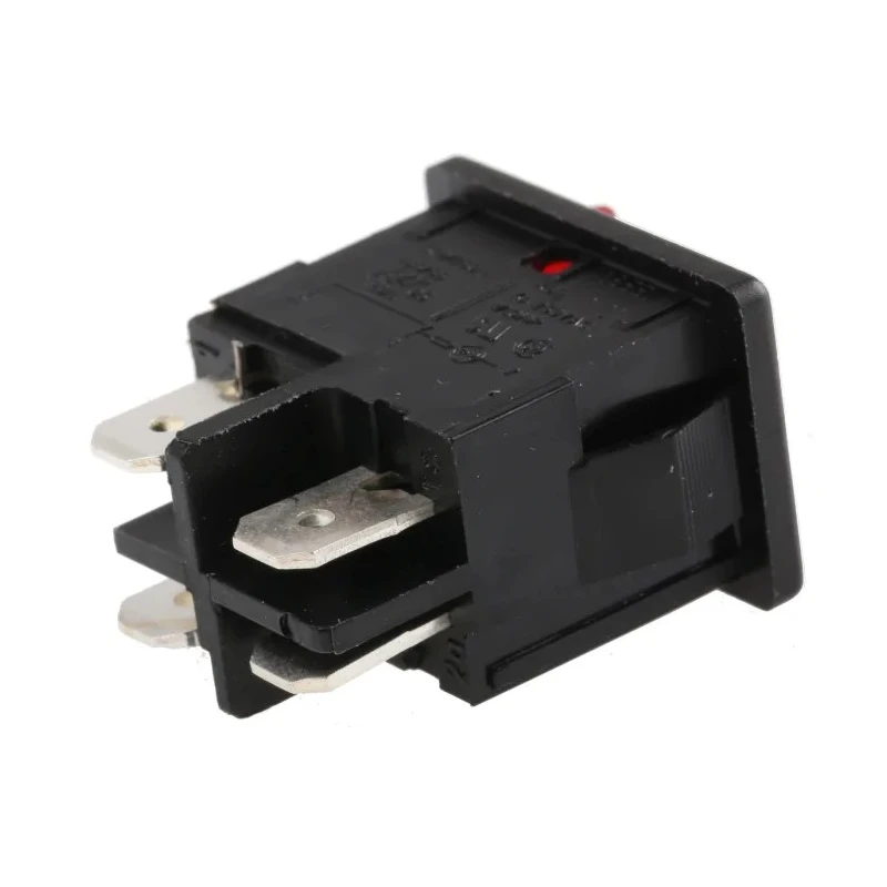Marquardt Illuminated DPST On-Off Rocker Switch Panel 4A 250V ac Red Actuator 1855.1102
