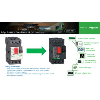 Schneider Electric TeSyS GV 2.5, 4A Motor Protection Circuit Breaker 690V, IP20, -20°C to 60°C GV2ME086