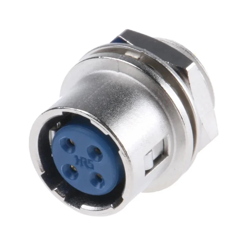 Hirose Miniature Circular Connector, 4 Contacts, Panel Mount Socket Female, Push-Pull Latching, 150-200V AC, 2A HR10