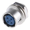 Hirose Miniature Circular Connector, 4 Contacts, Panel Mount Socket Female, Push-Pull Latching, 150-200V AC, 2A HR10