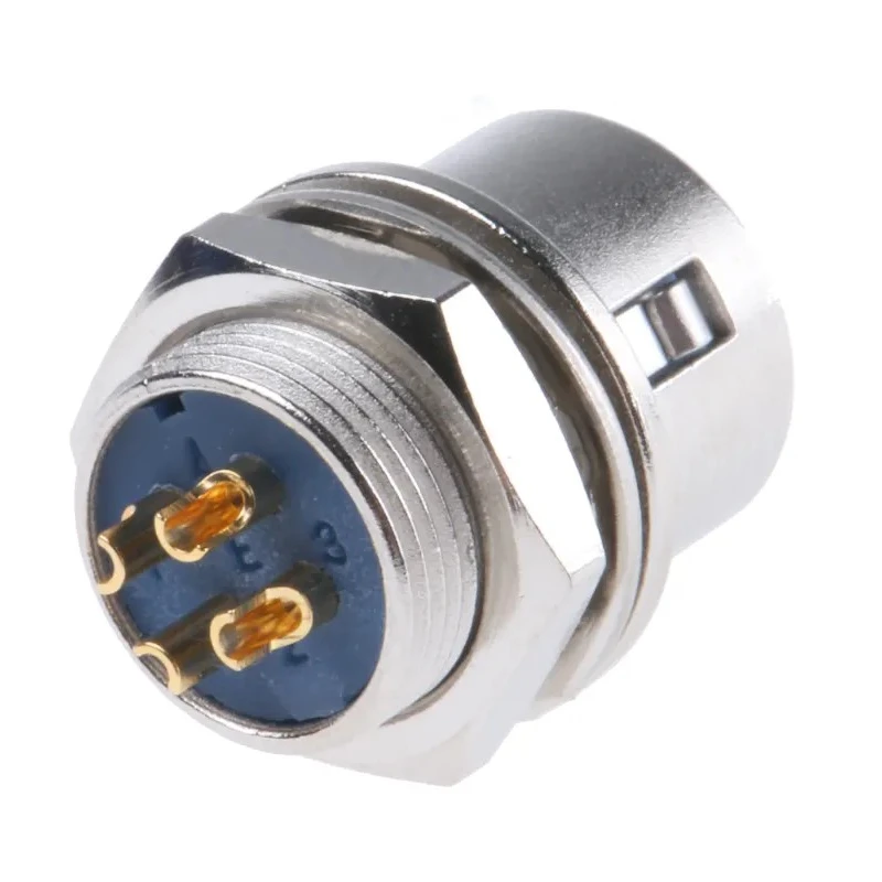 Hirose Miniature Circular Connector, 4 Contacts, Panel Mount Socket Female, Push-Pull Latching, 150-200V AC, 2A HR10