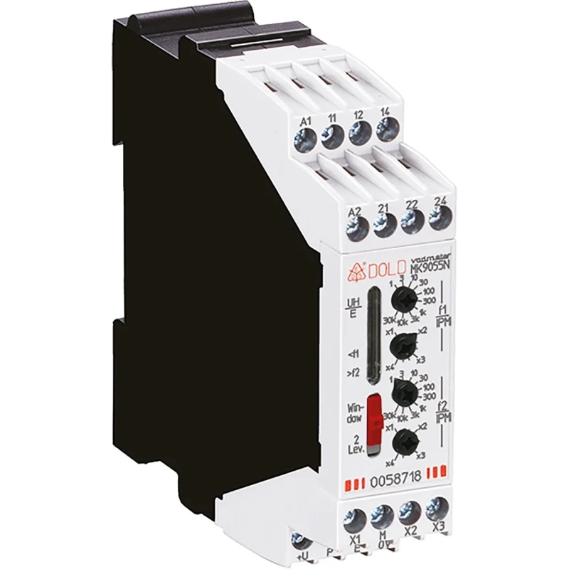 Dold Monitoring Relay DPDT DIN Rail Mount 230V AC 24V DC MK9055N.38/500