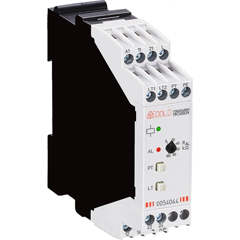 Dold Monitoring Relay, DPDT Contact Configuration, DIN Rail Mount, 220-240V AC MK5880N.12 AC50-400Hz 220-240V 5-100kOhm